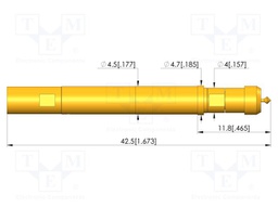 Test needle; plug-in