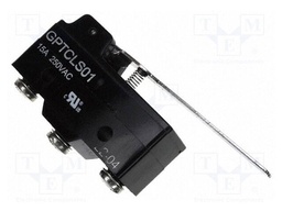 Microswitch SNAP ACTION; with lever; SPDT; 15A/250VAC; ON-(ON)
