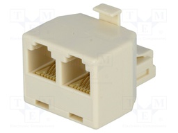 Splitter; Layout: 6p4c; RJ11 socket x2,RJ11 plug