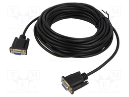 Cable; D-Sub 9pin socket,both sides; PVC; Len: 10m; black