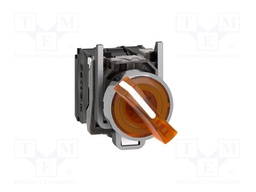 Switch: rotary; 22mm; Stabl.pos: 2; NC + NO; orange; LED; 230V; IP66