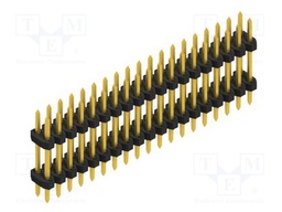Connector: pin strips; pin header; male; PIN: 38; 2mm; THT; 2x19