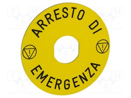 MARKED LEGEND, EMERGENCY STOP SWITCH