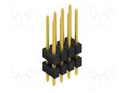 Connector: pin strips; pin header; male; PIN: 8; 2.54mm; THT; 2x4