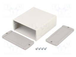 Enclosure: multipurpose; with panel; TEKAL; X: 85mm; Y: 100mm; grey