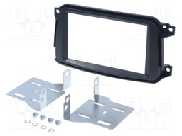 Radio mounting frame; Smart; 2 DIN; black