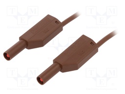Test lead; PVC; 1m; brown; 32A; Type: with 4mm axial socket