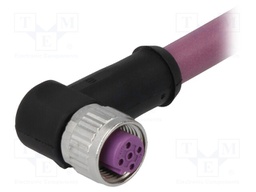 Plug; M12; PIN: 4; female; B code-Profibus; 5m; Insulation: TPU