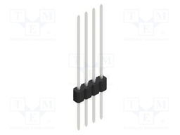 Connector: pin strips; pin header; male; PIN: 4; 1.27mm; THT; 1x4