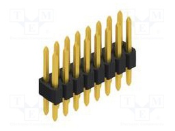 Connector: pin strips; pin header; male; PIN: 16; 1.27mm; THT; 2x8