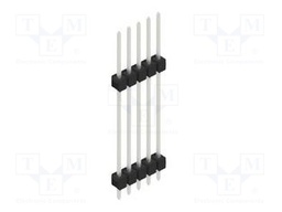 Connector: pin strips; pin header; male; PIN: 5; 2.54mm; THT; 1x5