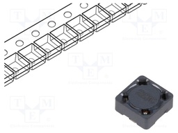 Inductor: wire; SMD; 680uH; 260mA; 5Ω; ±20%; 7.3x7.3x3.55mm; 4500