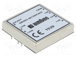 Converter: DC/DC; 36W; Uin: 36÷75V; Uout: 12VDC; Uout2: -12VDC; 2"x2"