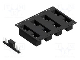 Connector: pin strips; pin header; male; PIN: 12; 2.54mm; SMT; 1x12
