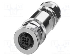 Connector: M12; plug; PIN: 4; 48V; straight; IP67; screw terminal