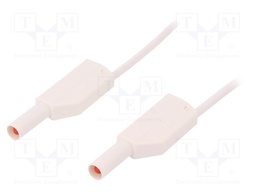 Test lead; PVC; 1m; white; 16A; 1kV; Cond.cross sec: 0.75mm2