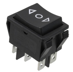 ROCKER; DP3T; Pos: 3; (ON)-OFF-(ON); 10A/250VAC; black; R5; -20÷55°C