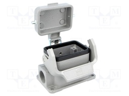 Enclosure: for rectangular connectors; Han; size 6B; with latch