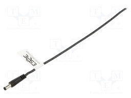 Cable; 2x0.52mm2; DC 5,5/2,5 plug; straight; black; 0.25m