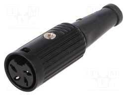 Plug; DIN; female; PIN: 4; Layout: 216°; straight; for cable; 34V; 2A