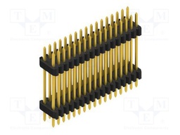 Connector: pin strips; pin header; male; PIN: 34; 1.27mm; THT; 2x17