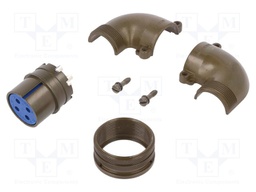 Connector: circular; Series: 97; plug; female; PIN: 4; silver plated
