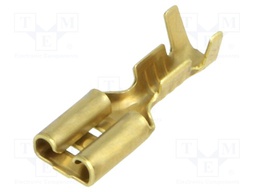 Terminal: flat; 4.8mm; 0.5mm; female; 0.5÷1.25mm2; crimped; brass
