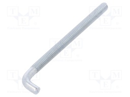 Hook; straight; steel; zinc; Thread len: 74mm; Overall len: 90mm