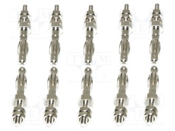 Plug; 4mm banana; 36A; nickel plated; screw,M3 screw; Mat: brass