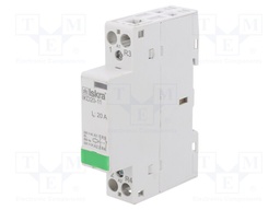 Contactor: 2-pole installation; NC + NO; 230VAC; 220VDC; 20A; DIN