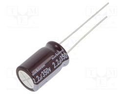 Capacitor: electrolytic; low impedance; THT; 2.2uF; 350VDC; ±20%