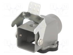Enclosure: for HDC connectors; size 3A; with latch; straight