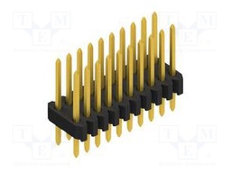 Connector: pin strips; pin header; male; PIN: 20; 1.27mm; THT; 2x10