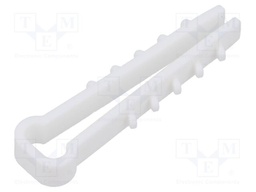 Holder; 100pcs; RectDowel; Body: white; 8x5mm