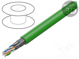 Wire; S/FTP; industrial Ethernet,PROFINET; 6a; solid; Cu; PVC