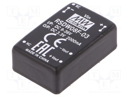 Converter: DC/DC; 8W; Uin: 9÷36V; 3.3VDC; Iout: 0÷2000mA; DIP24