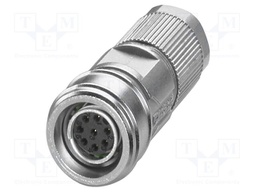 Connector: M12; plug; PIN: 8; 30V; straight; IP65; crimped; A code