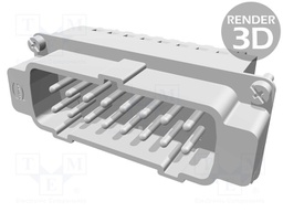 Connector: rectangular; male; Han ESS; PIN: 16; 16+PE; size 16B
