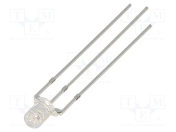 LED; red,yellow; 3mm; 140°; Front: flat; 2.1÷2.6/2.9÷3.4VDC
