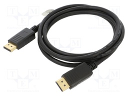 Cable; DisplayPort 1.2; DisplayPort plug,both sides; 1.8m; black