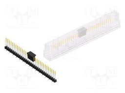 Connector: pin strips; pin header; male; PIN: 31; 2.54mm; SMT; 1x31