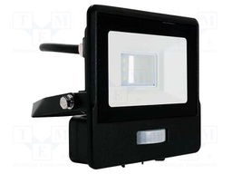 Lamp: LED flood light; 10W; 230VAC; white cold; 100°; 6400K; 25000h