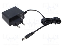 Power supply: switching; mains,plug-in; 12VDC; 500mA; 6W; 79%