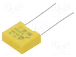 Capacitor: polypropylene; X2; 15nF; 10mm; ±10%; 13x11x5mm; 310VAC
