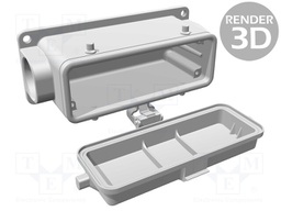Enclosure: for rectangular connectors; Han; size 24B; PG21; IP65