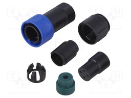 Connector: circular; plug; female; PIN: 4; w/o contacts; for cable
