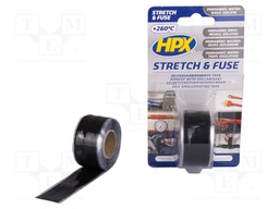 Tape: sealing; W: 25mm; L: 3m; D: 0.5mm; black; silicone; max.200°C