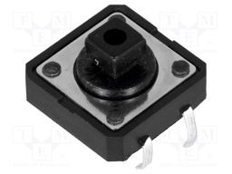 Microswitch TACT; SPST-NO; Pos: 2; 0.05A/12VDC; THT; none; 2.5N