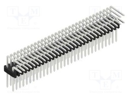 Connector: pin strips; pin header; male; PIN: 62; 1.27mm; THT; 2x31