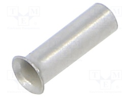 Tip: bootlace ferrule; non-insulated; copper; 1mm2; 6mm; tinned